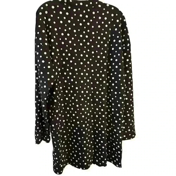 Wednesday's Girl Women's XL Black Polka Dot Knee Length Dress Casual - Picture 8 of 8